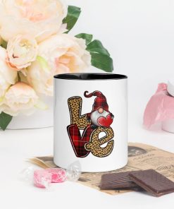 Gnome Love Valentines Mug With Color Inside