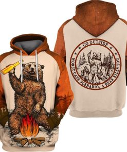 Go Outside Camping 3D pullover Hoodie Shirt