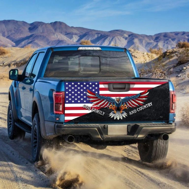 God Family And Country Truck Tailgate Decal