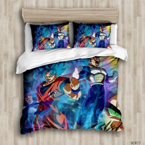 Goku Bed Set Fierce Son Goku And Vegeta Super Saiyan Blue Dragon Ball Z