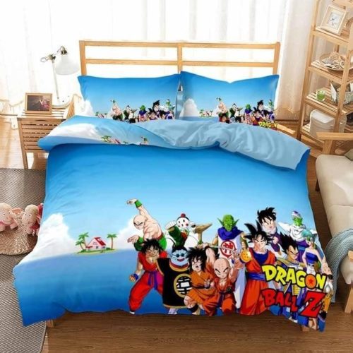 Goku Bed Set Fighters Kame House Island Dragon Ball Z Anime Bedding ...