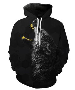 Growling Wolf 3D Hoodie