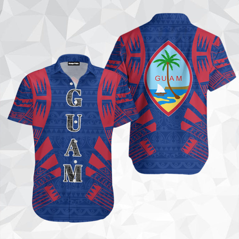 Guam Button Down Short Sleeves Shirt