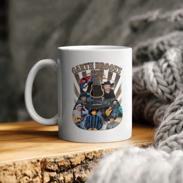 Guitar Garth Brooks Signature Ceramic Coffee Mug