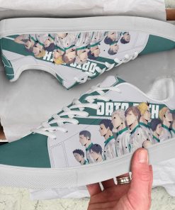 Haikyu Date Tech Black Haikyu Low top Leather Stan Smith Shoes, Custom Sneaker