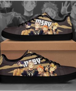 Haikyu Msby Black Haikyu Low top Leather Stan Smith Sneaker, Casual Shoes