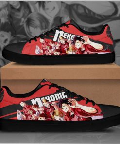 Haikyu Nekoma Black Haikyu Low top Leather Stan Smith Shoes, Custom Sneaker