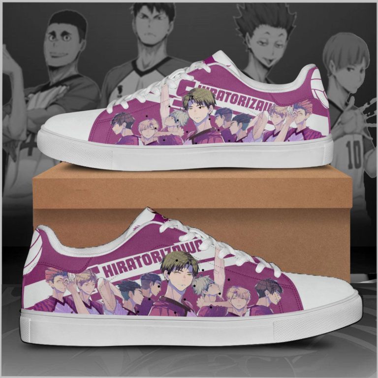 Haikyu Shiratorizawa Black Haikyu Low top Leather Stan Smith Sneaker, Casual Shoes