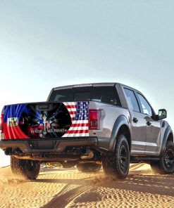 Haitian American Truck Tailgate Decal Sticker Wrap THH3649TD