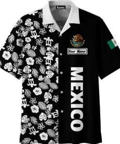 Happy Mexico’s Independence Day Black&white Hawaii Shirt  Customized Your Name