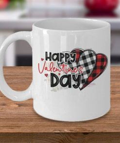 Happy Valentines Couple With Love Ceramic Mug