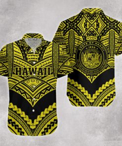Hawaii Polynesian Button Down Short Sleeves Shirt