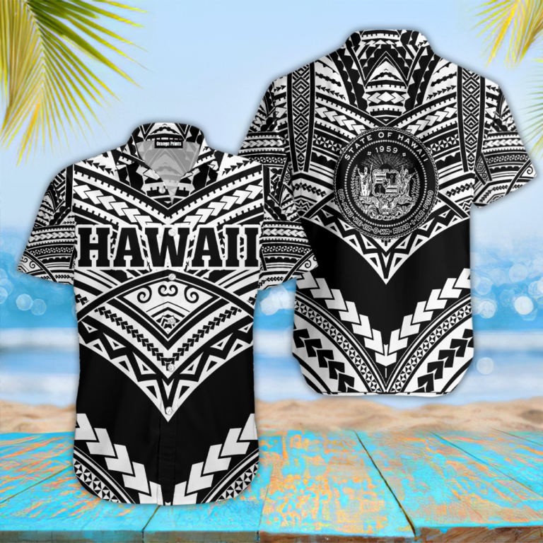 Hawaii Polynesian Tropical Button Down Shirt