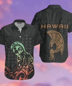 Hawaii Warrior Button Down Short Sleeves Shirt