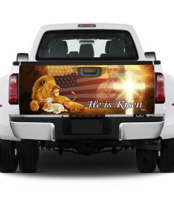 He Is Risen Lion And Lamb Truck Tailgate Decal Sticker Wrap He Is Risen Lion And Lamb Truck Tailgate Decal Sticker Wrap