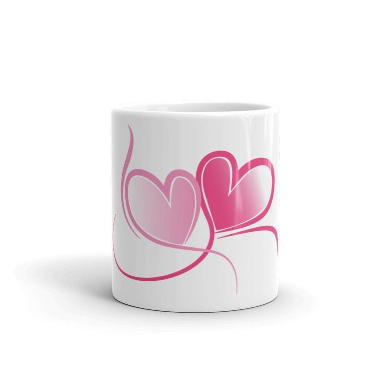 Hearts Coffee Mug Couple In Love