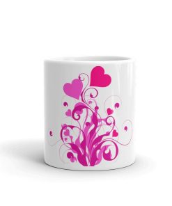 Hearts Coffee Mug Valentines Couple With Love Romantic Relationship Gift