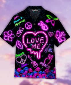 Hippie Neon Hawaiian Shirt