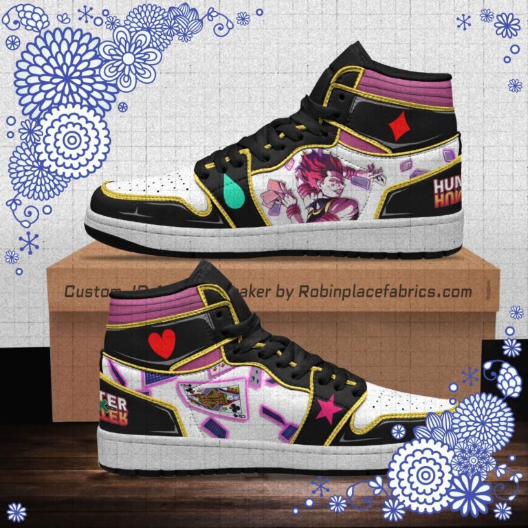 Hisoka Morow Shoes Custom Hunter x Hunter Black Anime Boot Sneakers