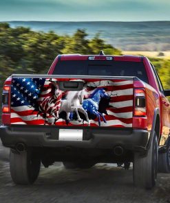 Horse American Patriot Truck Tailgate Decal Sticker Wrap THB2699TD
