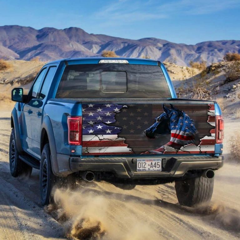 Horse American Truck Tailgate Decal Sticker Wrap