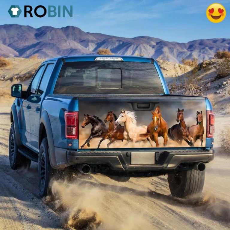Horses Tailgate Decal Sticker Wrap