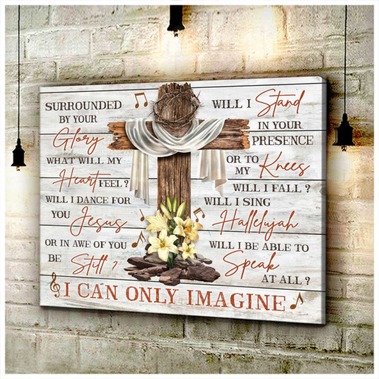 Housewarming Gifts Beautiful I Can Only Imagine Funeral Song Wooden Cross Wall Art Memorial Decor