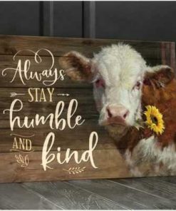 Humble And Kind Cow Wall Art Decor