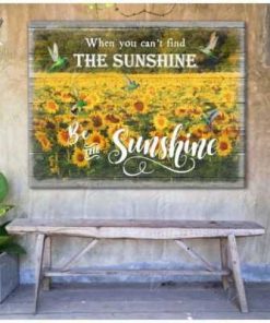 Hummingbird Be The Sunflower Wall Art Floral Decor