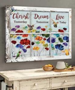Hummingbird Cherish Yesterday Wall Art Floral Decor