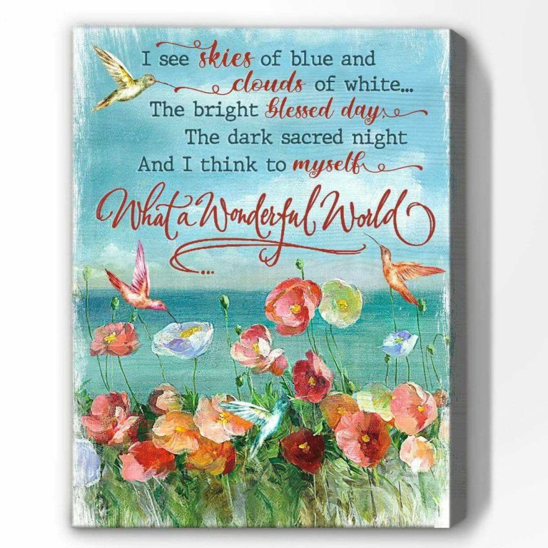 Hummingbird I See Skies Of Blue Wall Art Floral Decor