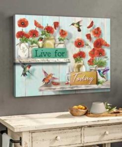 Hummingbird Live For Today Wall Art Floral Decor