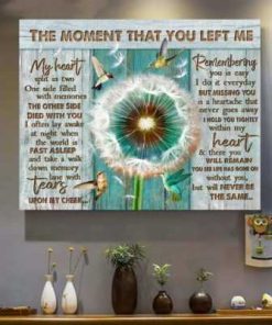 Hummingbird The Moment That You Left Me Dandelion Wall Art Floral Decor