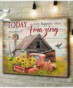 Hummingbird Today Only Happens Once Wall Art Floral Decor