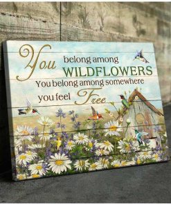 Hummingbird Wildflowers Wall Art Floral Decor