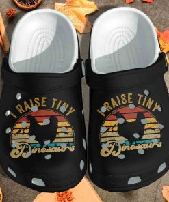 I Raise Tiny Dinosaurs Vintage Shoes – Chicken Silhouette – Crocs Shoes