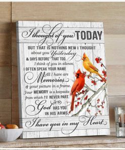 I Thought Of You Cardinal Wall Art Memorial Decor