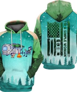 I?m A Simple Woman Beer 3D All Over Printed Shirt Camping Hoodie
