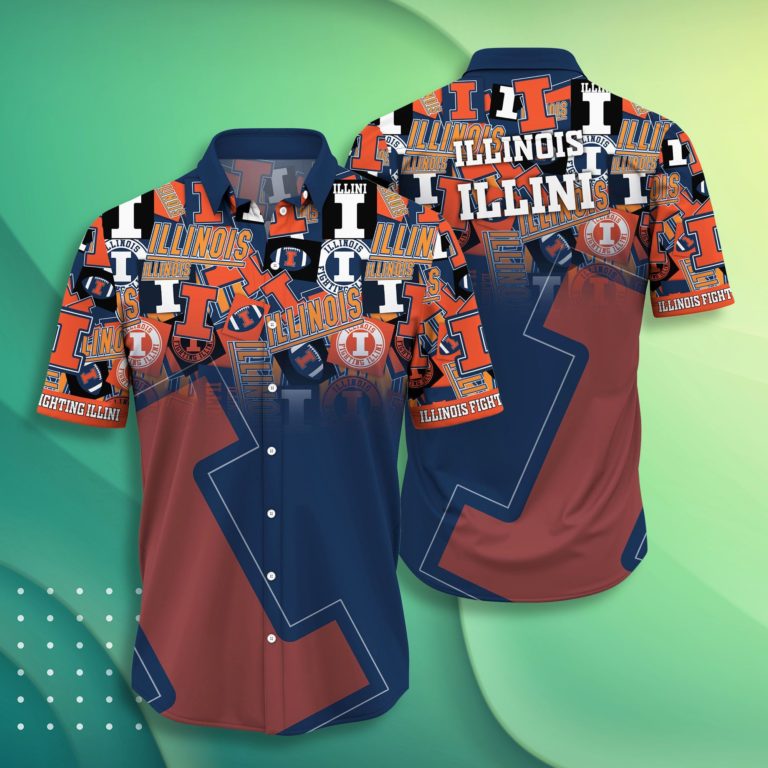 Illinois Fighting Illini Hawaiian Aloha Shirts