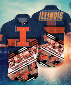 Illinois Fighting Illini Hawaiian Aloha Shirts NCAA