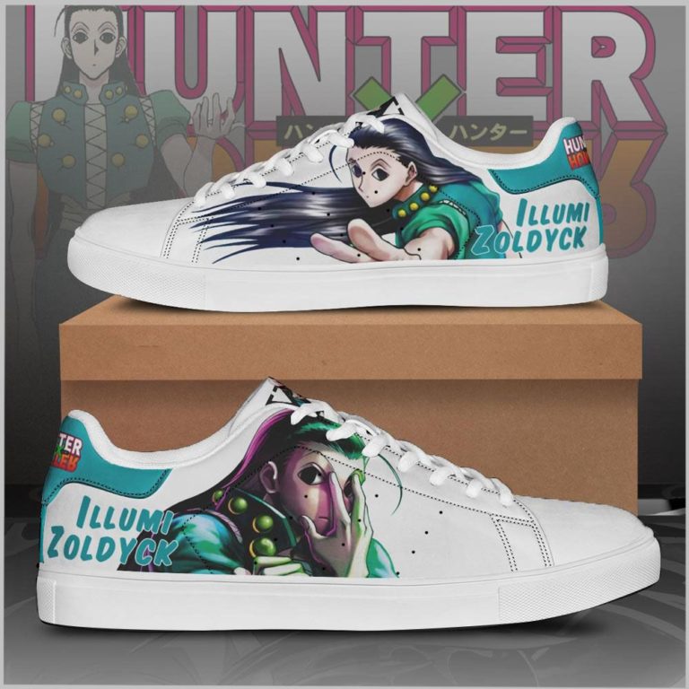 Illumi Zoldyck Hunter X Hunter Low top Leather Stan Smith Shoes, Custom Sneaker