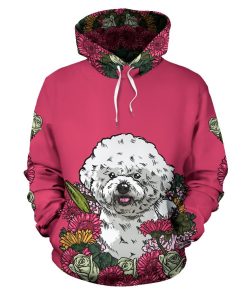 Illustrated Bichon Frise Hoodie