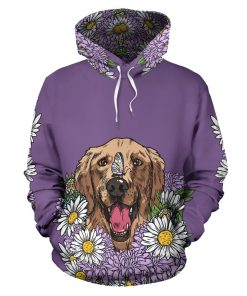 Illustrated Golden Retriever Hoodie