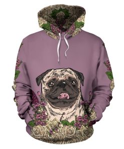 Illustrated Pug Hoodie