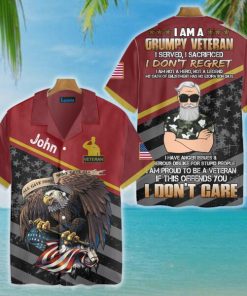 I’m A Grumpy Veteran Hawaii Shirt – Customized Design Customized Hawaii Shirt