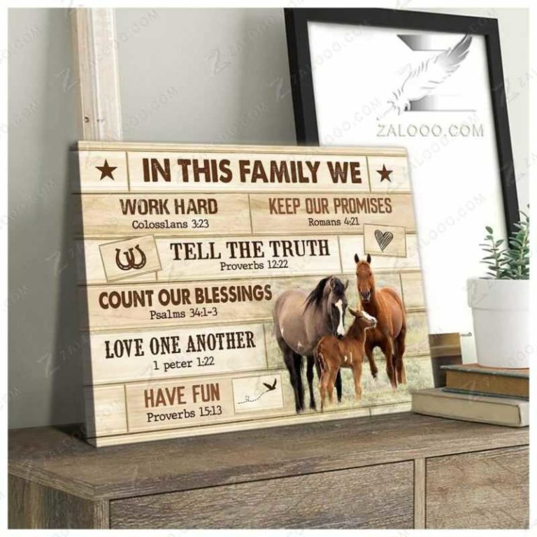 In This Family Horse Wall Art Farmhouse Decor