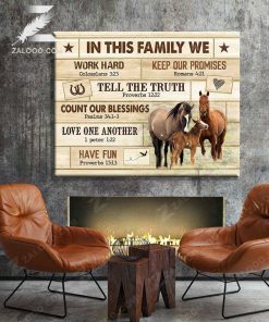 In This Family Horse Wall Art Farmhouse Decor