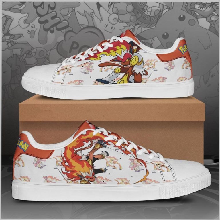 Infernape Pokemon Low top Leather Stan Smith Sneaker, Casual Shoes