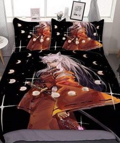 Inuyasha Bed Set Black Inuyasha Anime Bedding