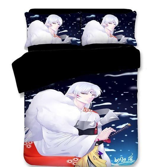 Inuyasha Bed Set Sesshomaru Anime Bedding Robinplacefabrics 1154